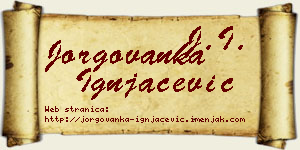 Jorgovanka Ignjačević vizit kartica